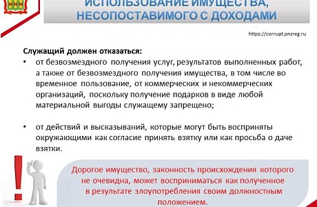 Использование имущества, несопоставимого с доходами